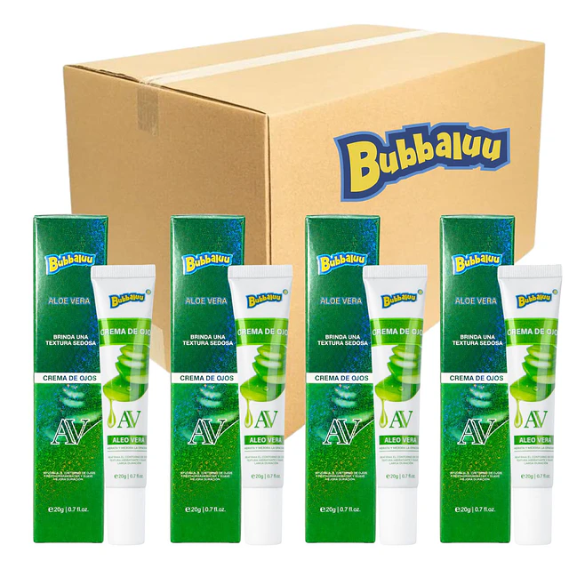 Caja de 12 Cremas de Ojos Bubbaluu - Aloe Vera 20g - 1888