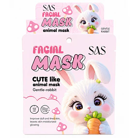 Caja de 12 Mascarillas Faciales SAS Cosmetics - Conejo