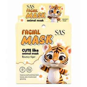 Caja de 12 Mascarillas Faciales SAS Cosmetics - TIGRE