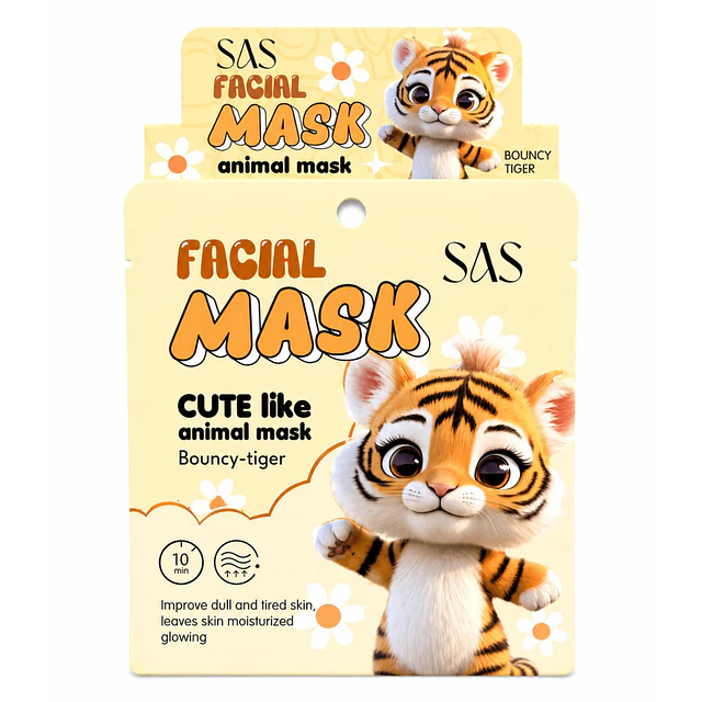 Caja de 12 Mascarillas Faciales SAS Cosmetics - TIGRE