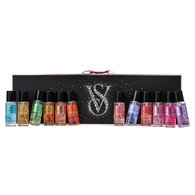 Set de Lujo Victorias Secret 12 Unidades de 75 ML - CAJA NEGRA