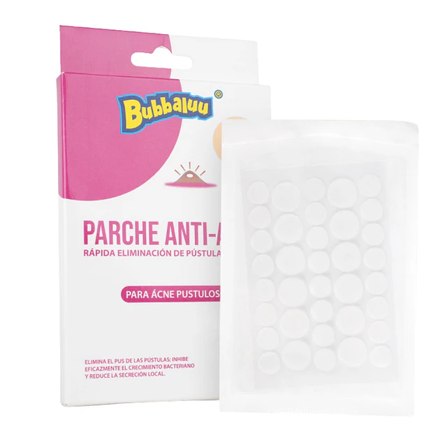 Parches Antiacné Pustuloso Bubbaluu Transparente - ROSADO 1922