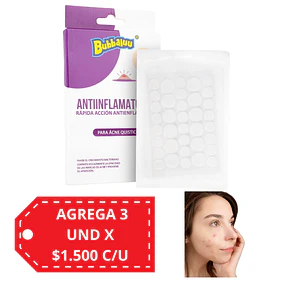 Parches Antiinflamatorios para Acné Quístico Bubbaluu Transparente - MORADO 1921