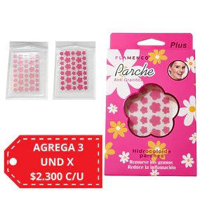 Parches Anti Granitos Flores Hidrocoloides Flamingo Plus - 8207