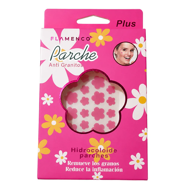 Parches Anti Granitos Flores Hidrocoloides Flamingo Plus - 8207