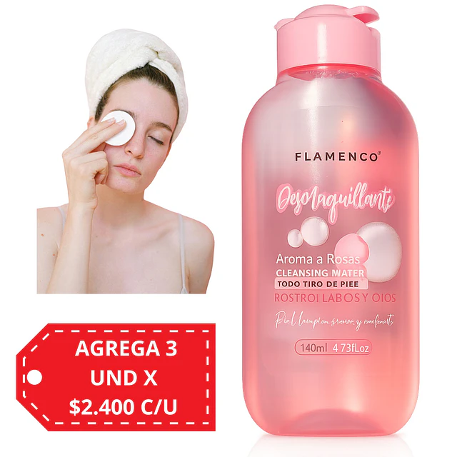 Agua Micelar Desmaquillante Rosas Flamenco 140 ML - 8206 