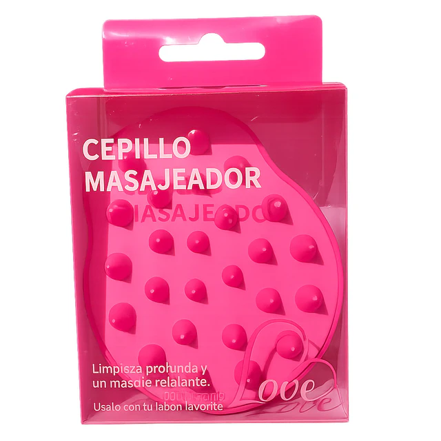 Cepillo Masajeador para Cuero Cabelludo Love Silicona - 3046