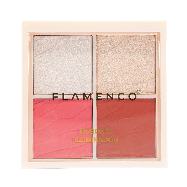 Paleta de Rubor e Iluminador All In One Cheeky Love Flamenco - 3531 