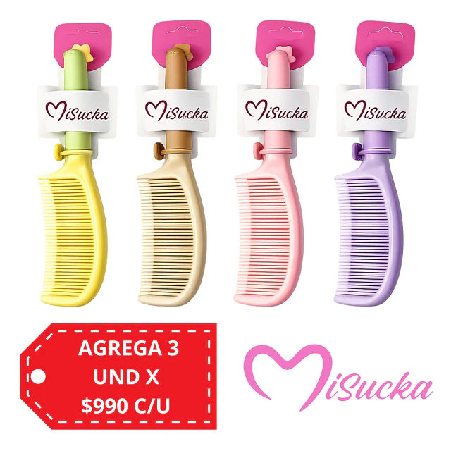 Cepillo para Cola de Cabello Miucka Colores Surtidos - AY50 