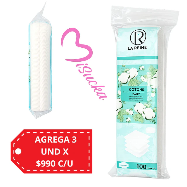 Petalos de Algodon Desmaquillantes La Reine 100 Unidades - 0089