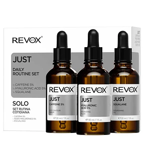 Set de Rutina Facial Revox Cafeina Acido Hialurico y Escualano - 3 Piezas