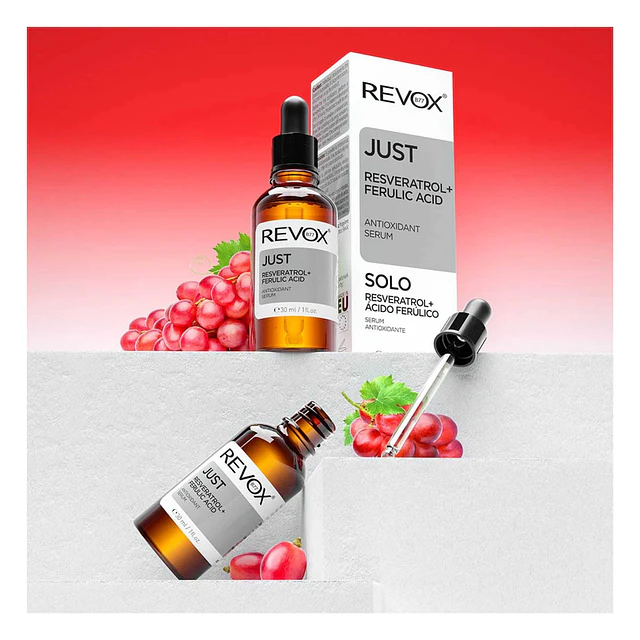 Serum Facial Resveratrol y Acido Ferulico Revox Just 30 ml
