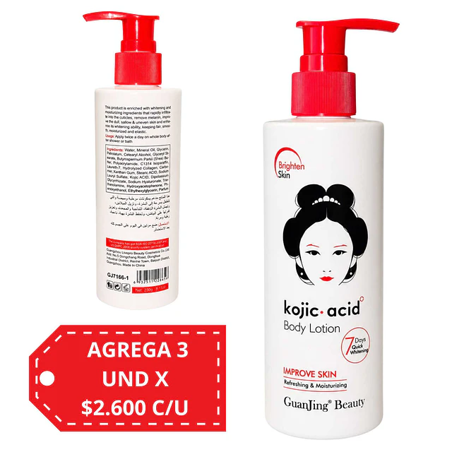 Locion Corporal con Acido Kojico Guanjing Beauty 500 ml