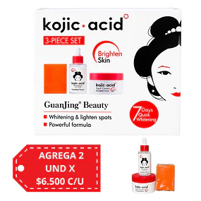 Set Aclarante con Acido Kojico GuanJing Beauty 3 Piezas
