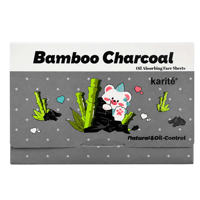 Papel Absorbente Facial Karité Bamboo Charcoal 100 Hojas - 8584