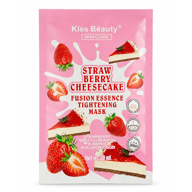 Mascarilla Facial Strawberry Cheesecake Kiss Beauty 30 ml - 2115