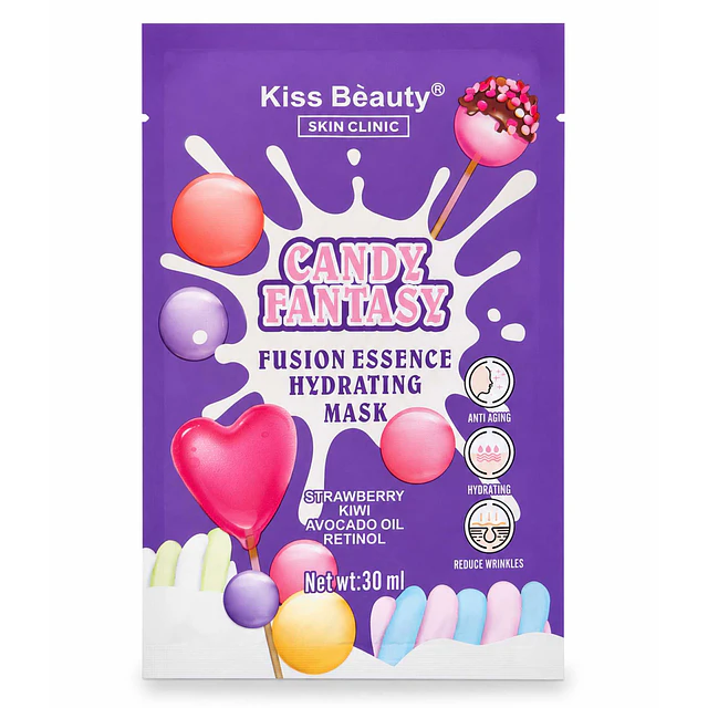 Mascarilla Facial Candy Fantasy Hidratante Kiss Beauty 30 ml - 2054