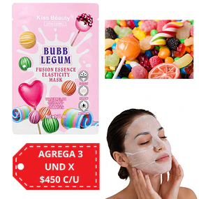 Mascarilla Facial Bubblegum Elasticidad Kiss Beauty 30 ml - 2061