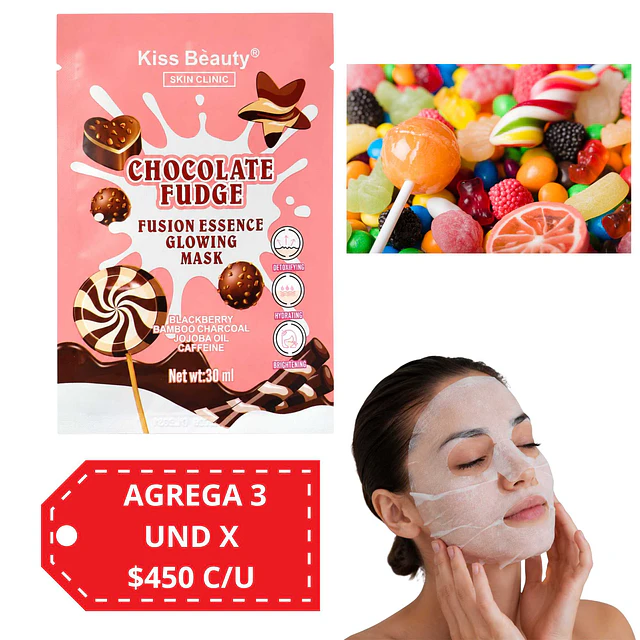 Mascarilla Facial Chocolate Fudge Glow Kiss Beauty 30 ml -  2122