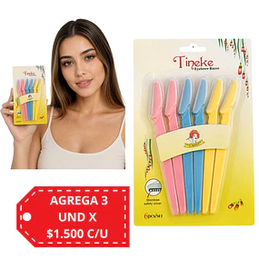 Pack de 6 Navajas Perfiladoras de Cejas con Protector - 9440