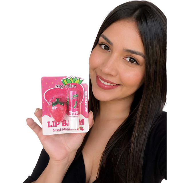 Set Bálsamo Labial Hidratante Fresa Fuxia - 2 Piezas - 127