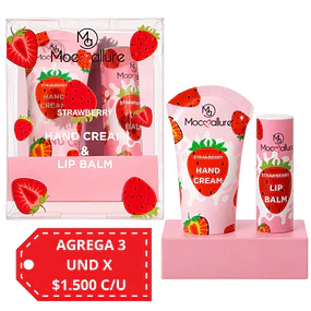 Set Crema de Manos y Bálsamo Labial Cereza Strawberry - 2 Piezas 158