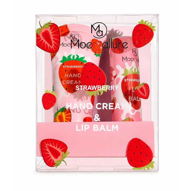 Set Crema de Manos y Bálsamo Labial Cereza Strawberry - 2 Piezas 158