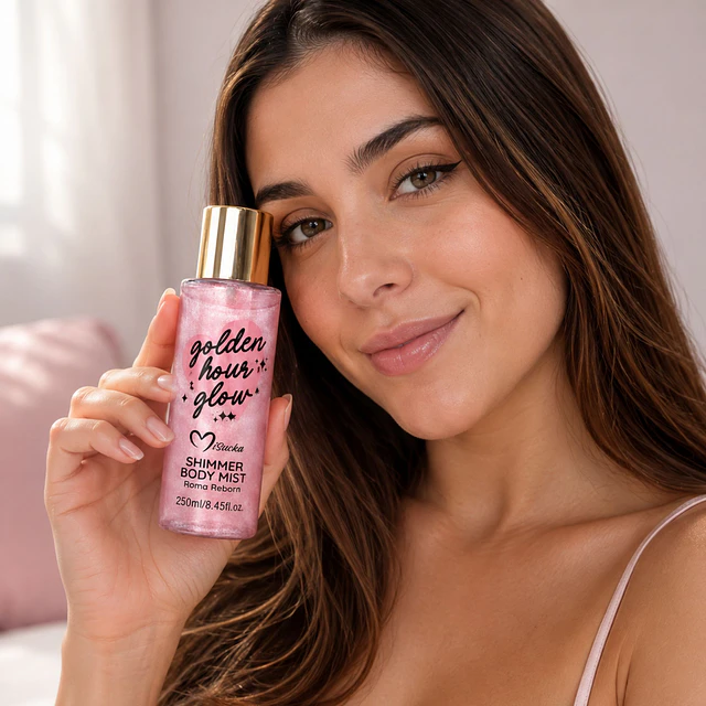 Body Mist con Shimmer Misucka Golden Hour Glow 250 ML  - ROMA REBORN