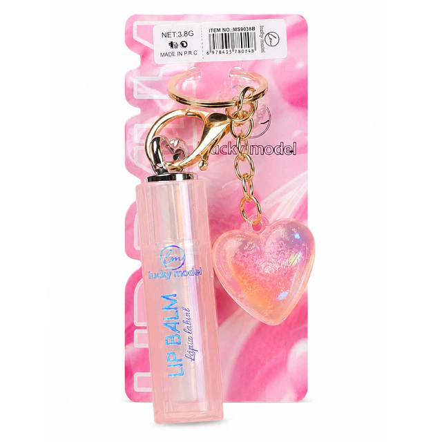 Balsamo Labial con Llavero Corazon Lucky Model - MS9038b 
