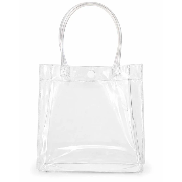 Pack de 12 Bolsas PVC Transparentes con Asa 15 x 16 x 7 cm 