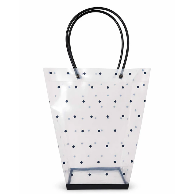 Pack 6 Bolsas PVC Transparentes con Asa - Colores Surtidos 