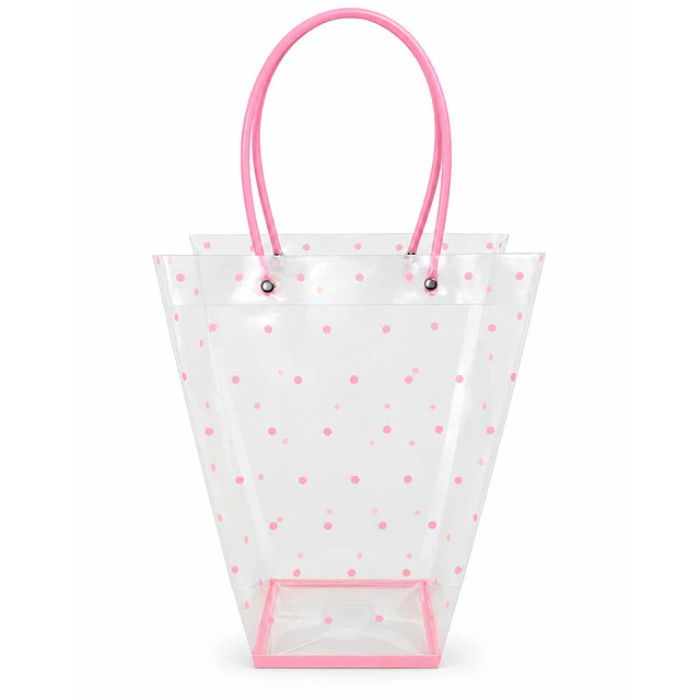 Pack 6 Bolsas PVC Transparentes con Asa - Colores Surtidos 