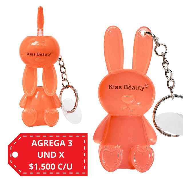 Brillo Labial Llavero en Forma de Conejo Kiss Beauty 4157 - TONO 2 