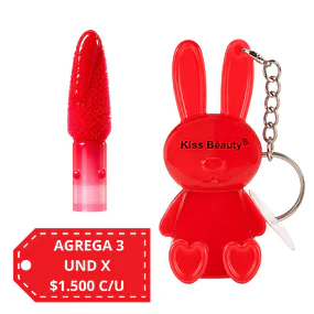 Brillo Labial Llavero en Forma de Conejo Kiss Beauty 4157 - TONO 4