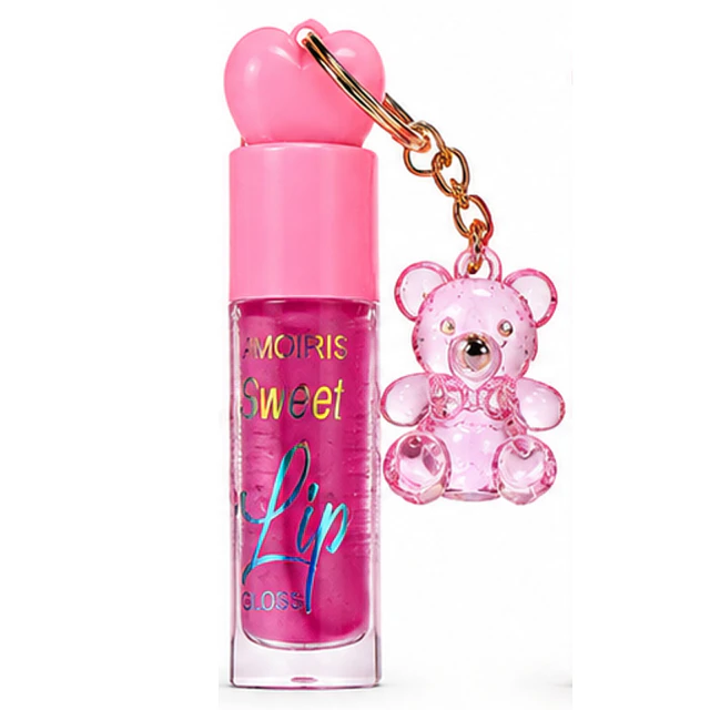 Brillo Labial con Llavero de Osito Amoiris Sweet Lip Gloss - AL041 - TONO 2 