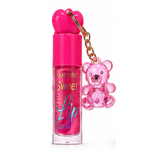 Brillo Labial con Llavero de Osito Amoiris Sweet Lip Gloss - AL041 - TONO 3 