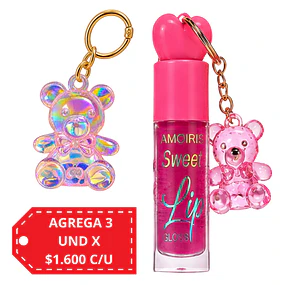 Brillo Labial con Llavero de Osito Amoiris Sweet Lip Gloss - AL041 - TONO 4
