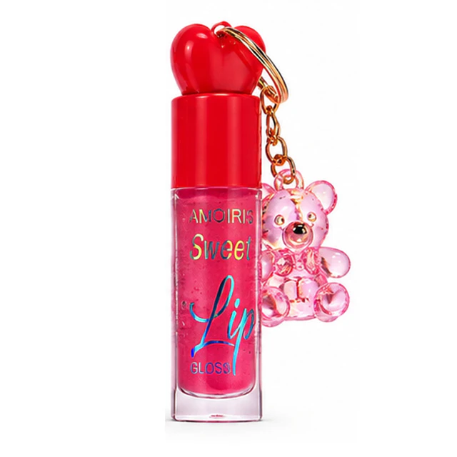 Brillo Labial con Llavero de Osito Amoiris Sweet Lip Gloss - AL041 - TONO 6 