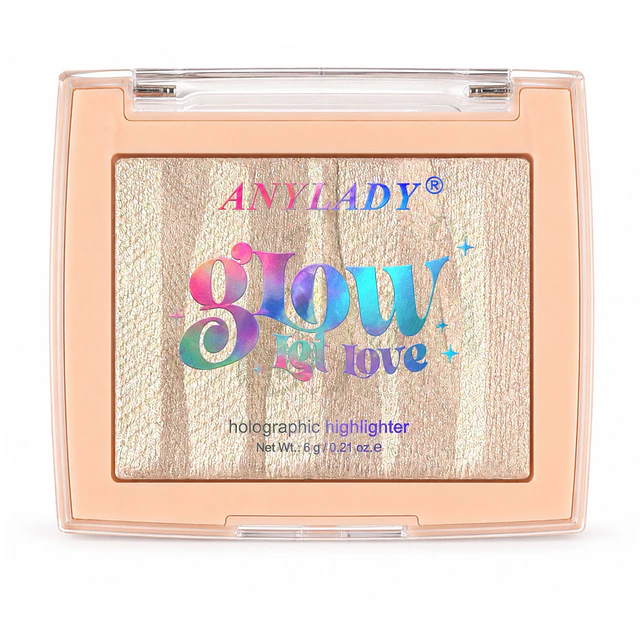 Iluminador Facial Holografico AnyLady Glow Let Love 2614 - Tono 3