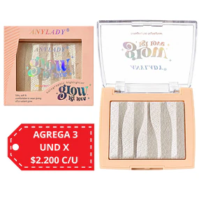 Iluminador Facial Holografico AnyLady Glow Let Love 2614 - Tono 3