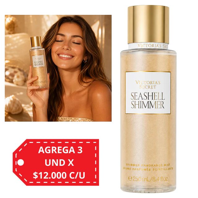 Body Mist Victorias Sescret con Shimmer 250 ml - Seashell Shimmer 