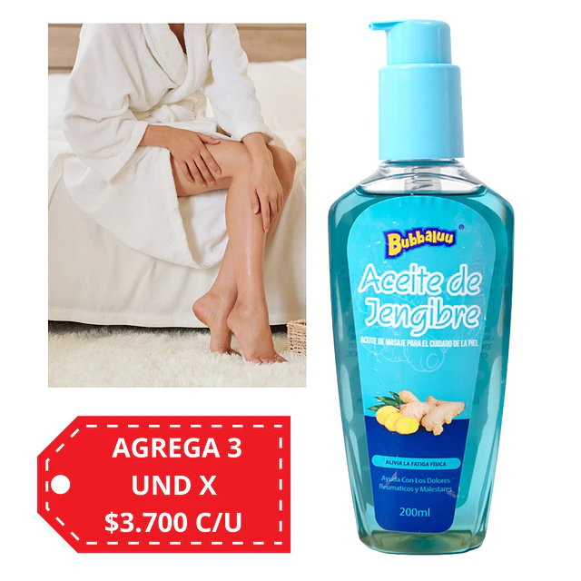 Aceite de Masaje Bubbaluu 200 ml - 1953 Jenjibre 