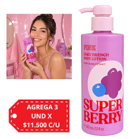 Crema Corporal PINK Daily Drench 355 ml - Super Berry 