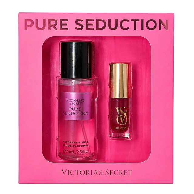 Set Victoria's Secret Body Mist + Lip Gloss - Pure Seduction 