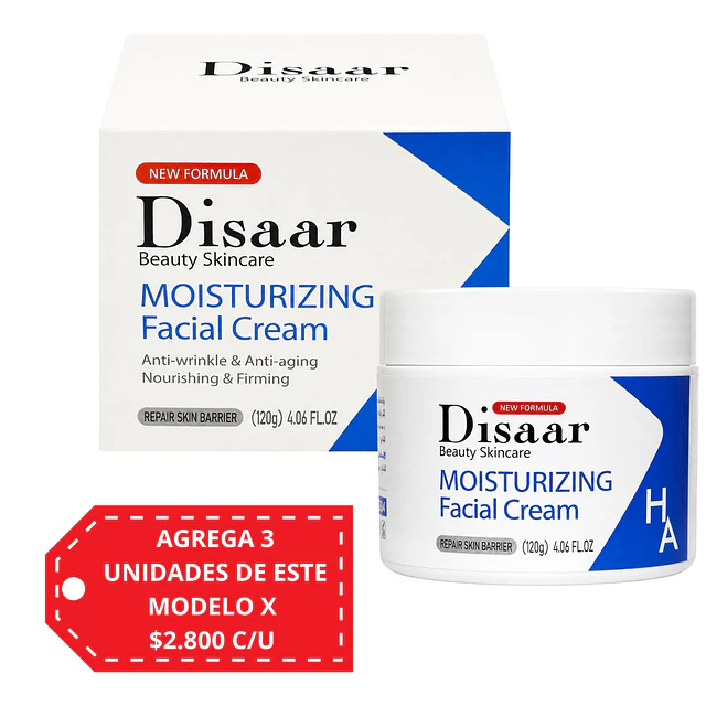Crema Facial Hidratante Disaar 120 g Ácido Hialuronico 