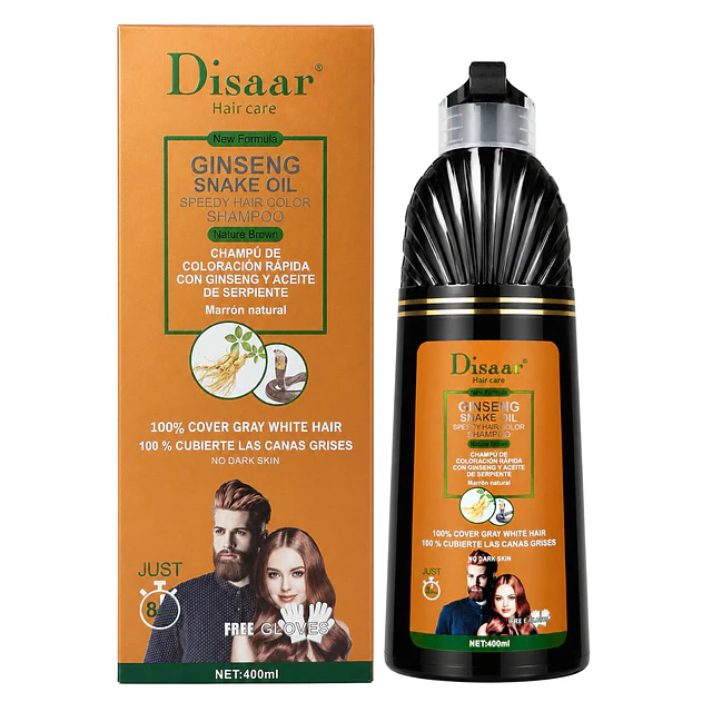Shampoo Tinte Disaar Ginseng 400 ml Marrón Natural 