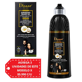 Shampoo Tinte Disaar Ginseng 400 ml Negro Natural 