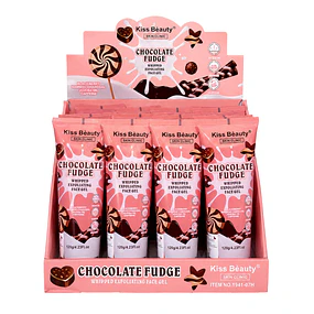Caja de 12 Exfoliantes Faciales Kiss Beauty 120 g - Chocolate Fudge