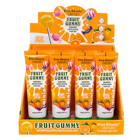 Caja de 12 Exfoliantes Faciales Kiss Beauty 120 g - Fruit Gummy