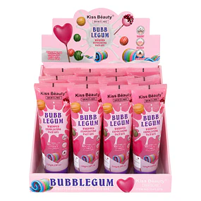 Caja de 12 Exfoliantes Faciales Kiss Beauty 120 g - Bubblegum
